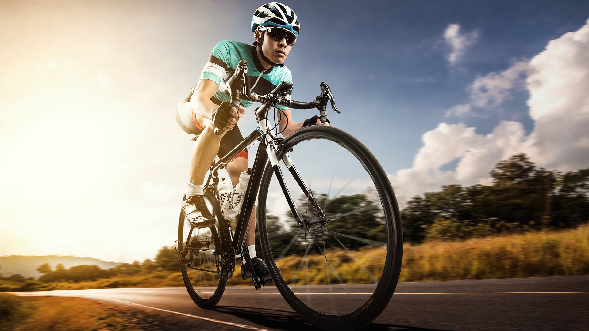 A men racing with nature